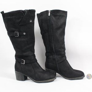 CLOUDWALKERS BY AVENUE WOMEN'S BLACK TALL BOOT GLW